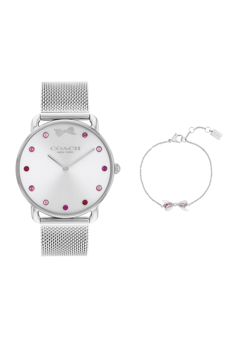 Elliot Silver Tone Stainless Steel Bracelet Watch