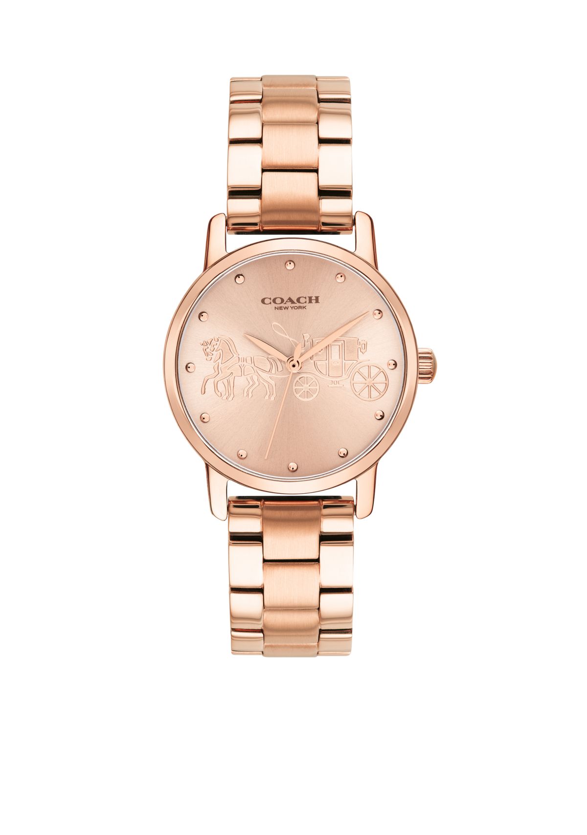 Rose Gold-Tone Case Bracelet With Rose Gold Dial Accents Watch