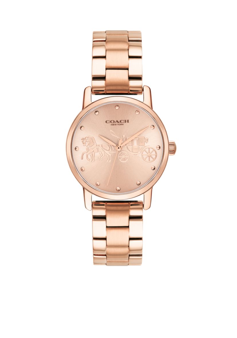 Rose Gold-Tone Case Bracelet With Rose Gold Dial Accents Watch