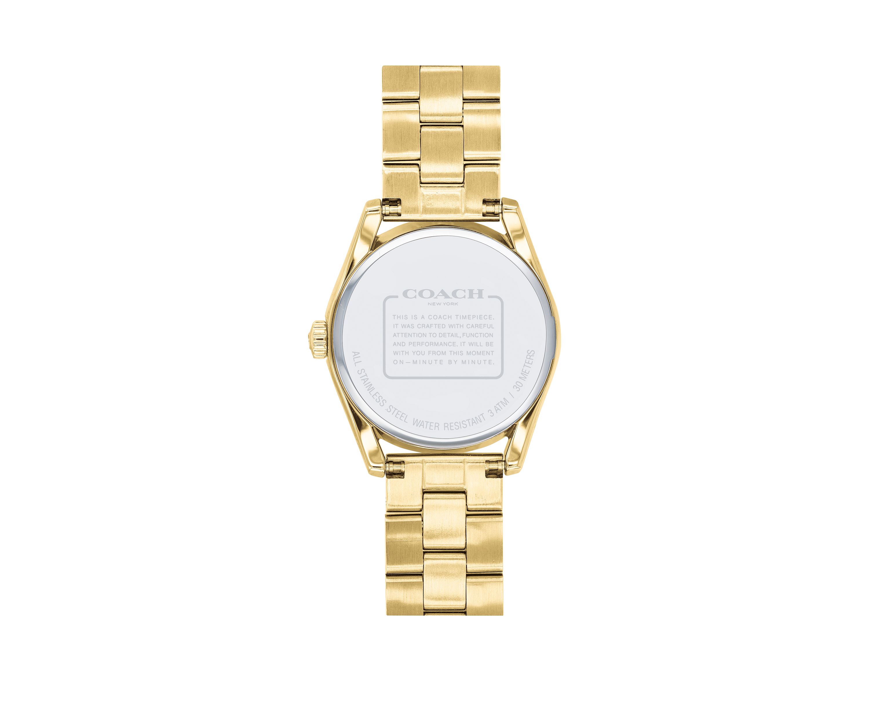 Gold-Tone Stainless Steel Modern Luxury Bracelet Watch