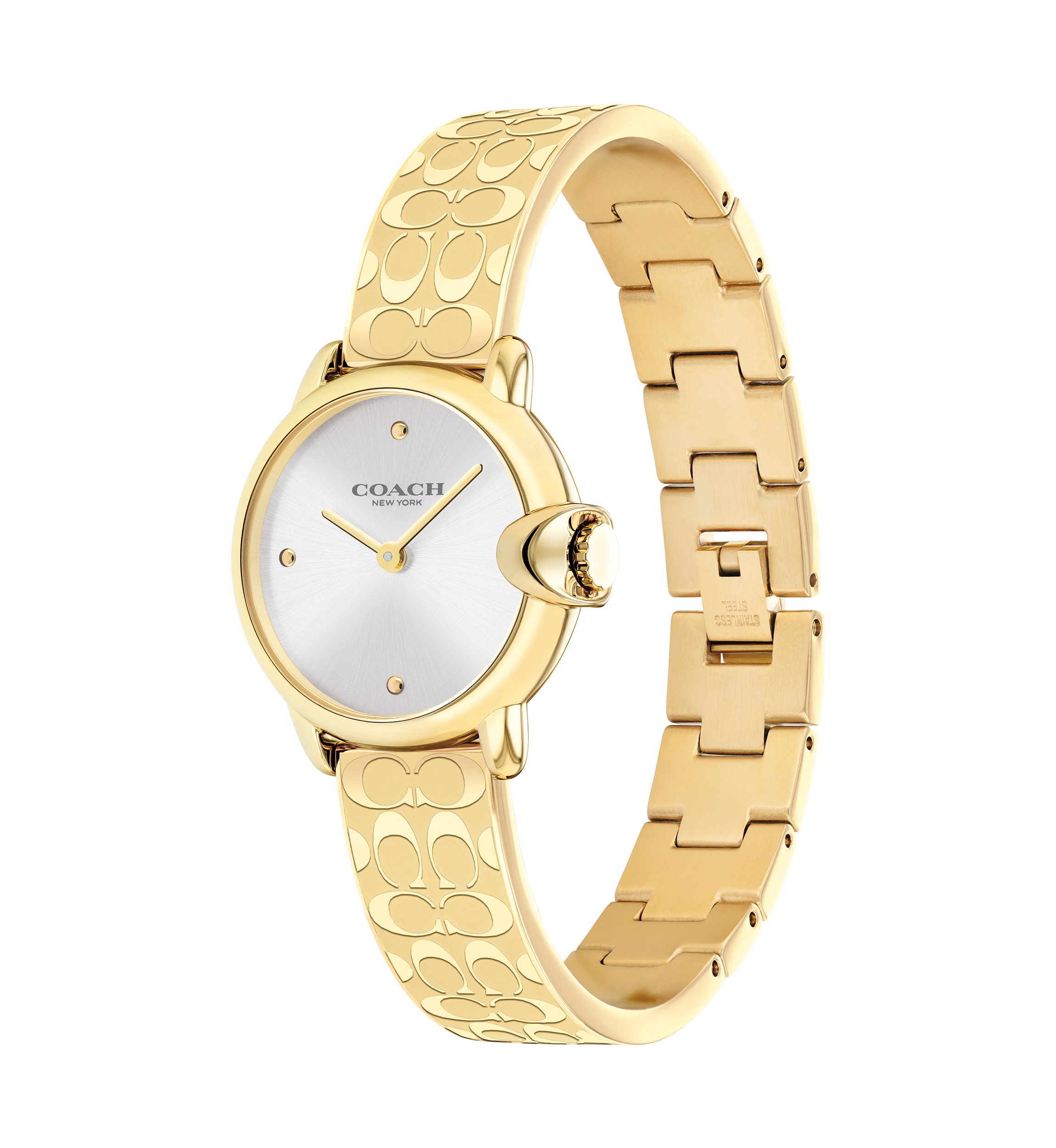 Arden Gold-Tone Stainless Steel Bangle Bracelet Watch