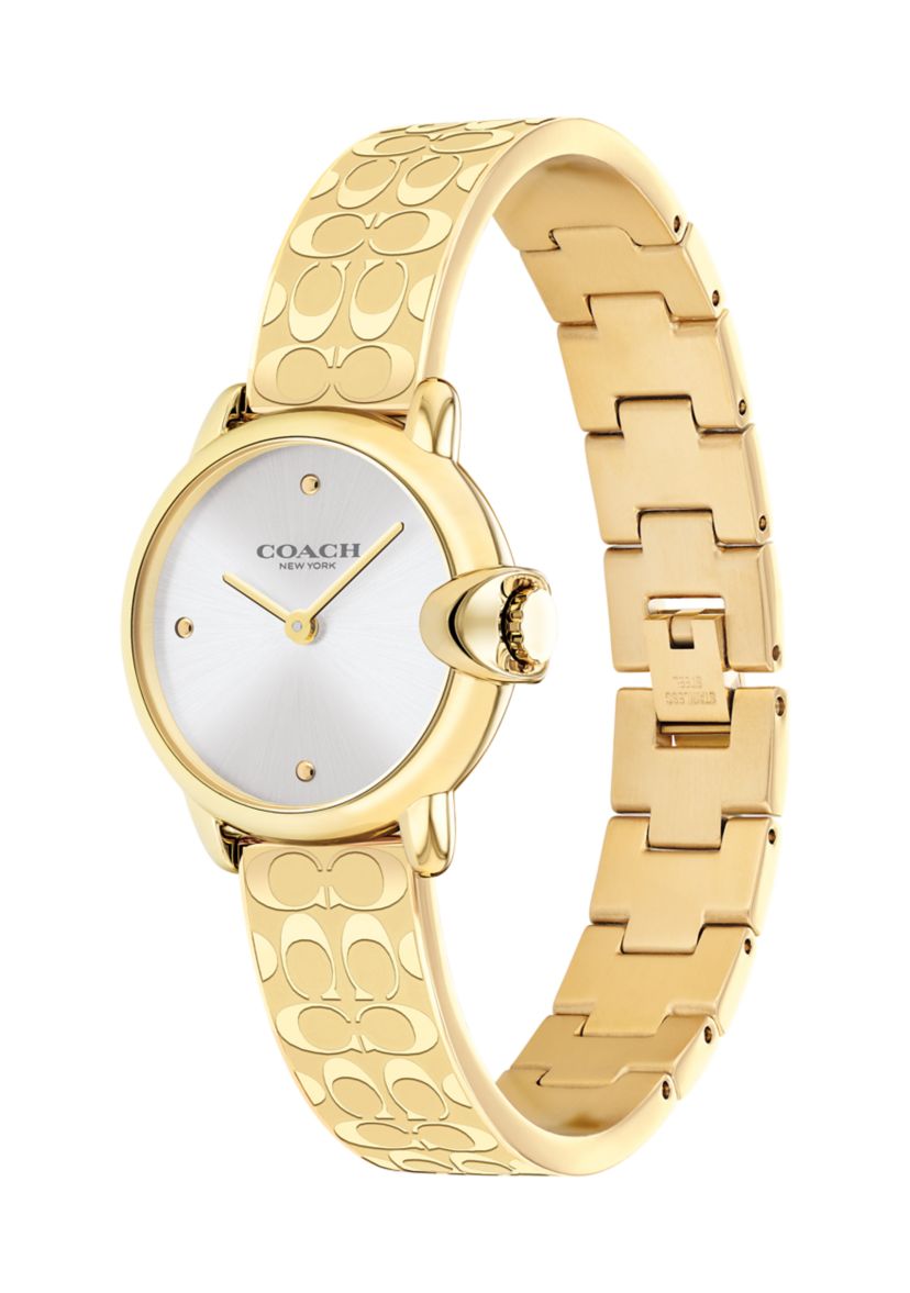 Arden Gold-Tone Stainless Steel Bangle Bracelet Watch
