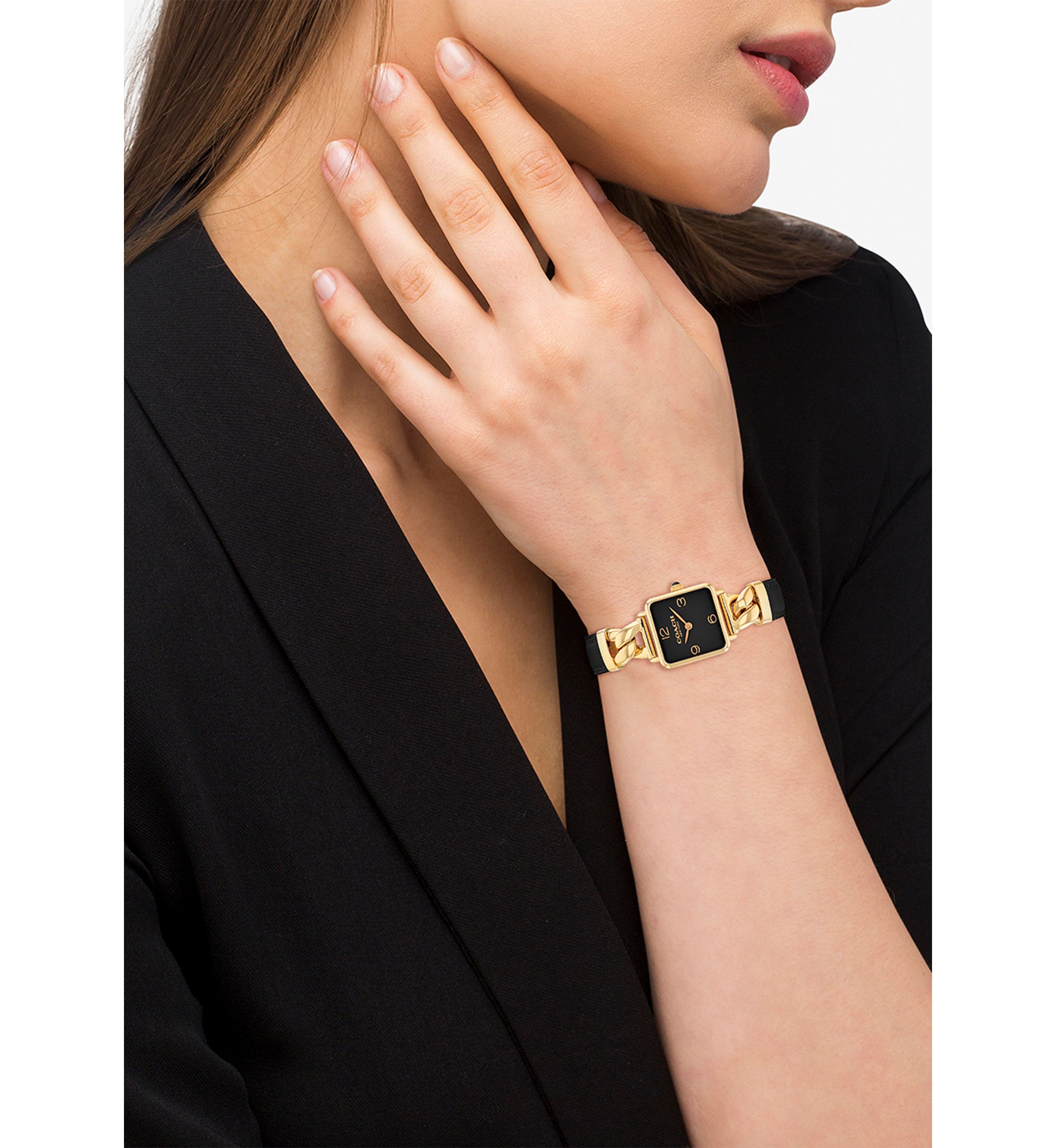 Cass Leather Strap Watch