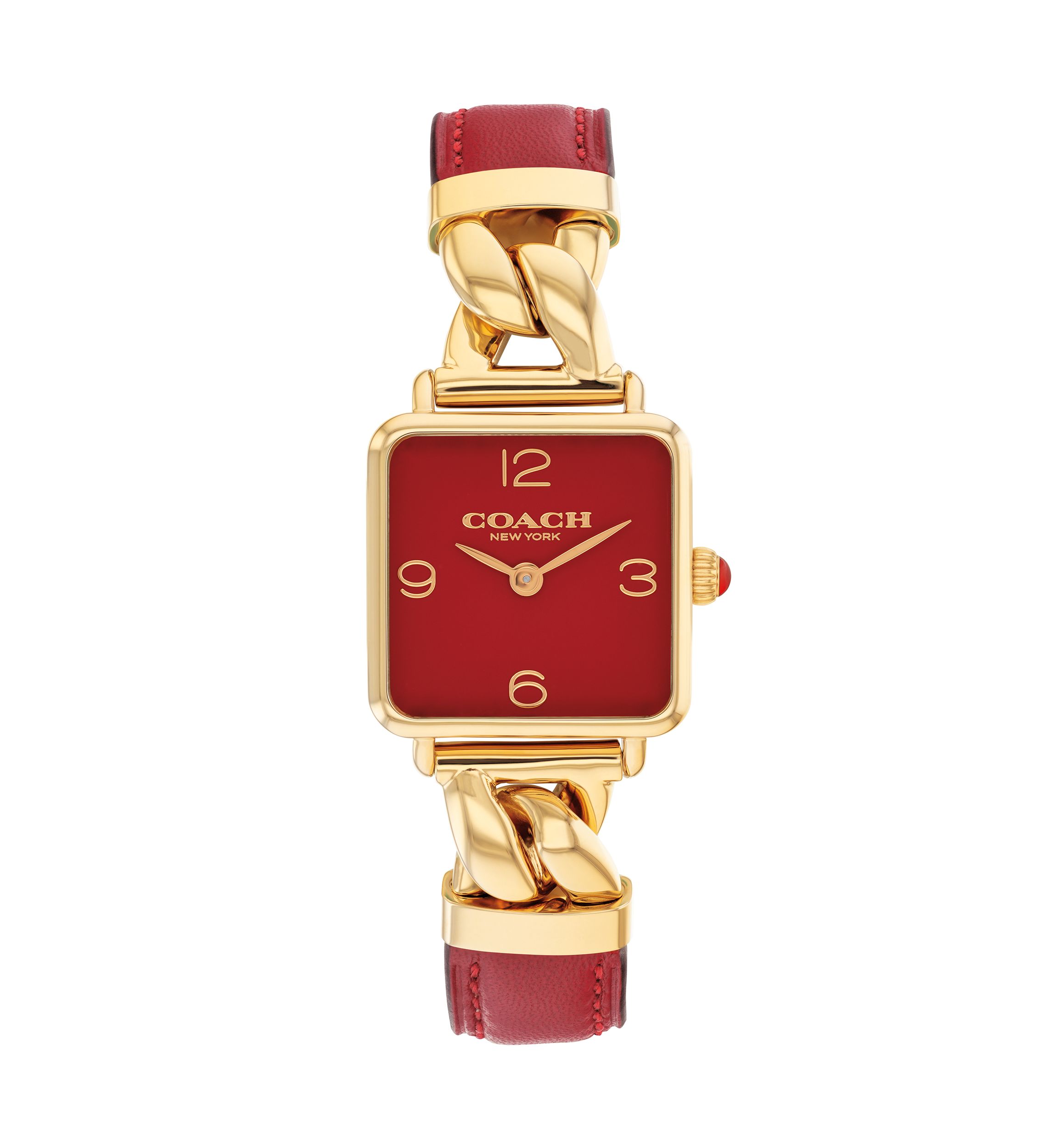 COACH Cass Leather Strap Watch | Belk display picture 1