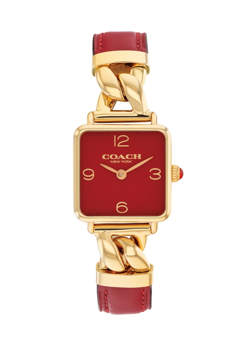 Cass Leather Strap Watch