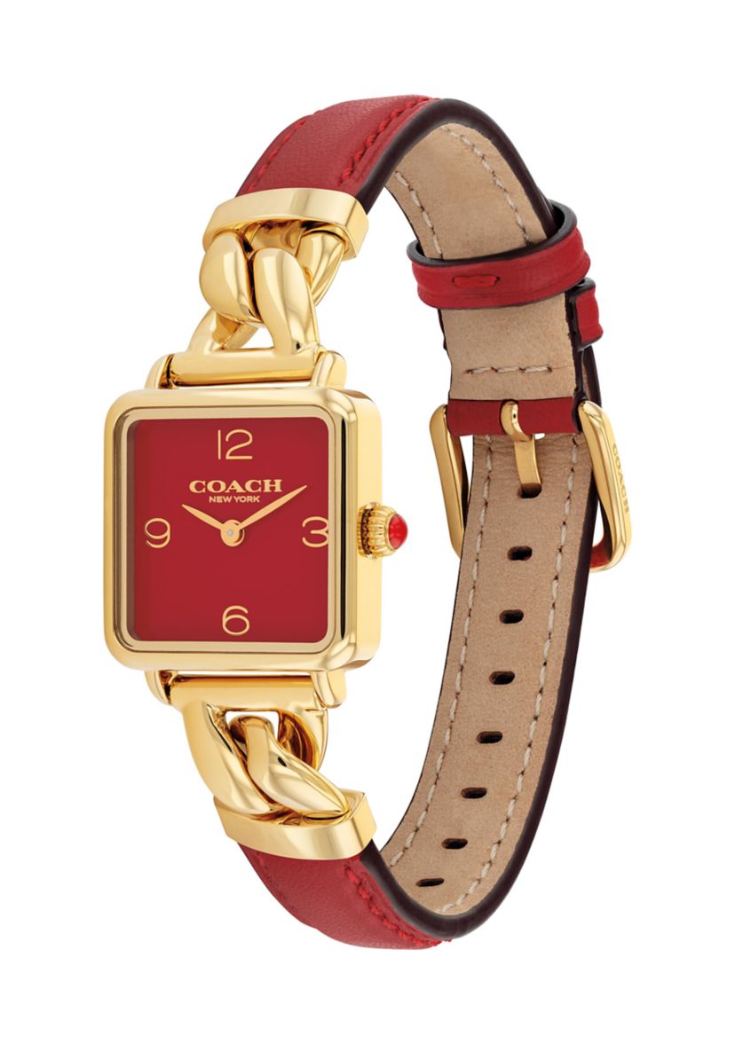 Cass Leather Strap Watch