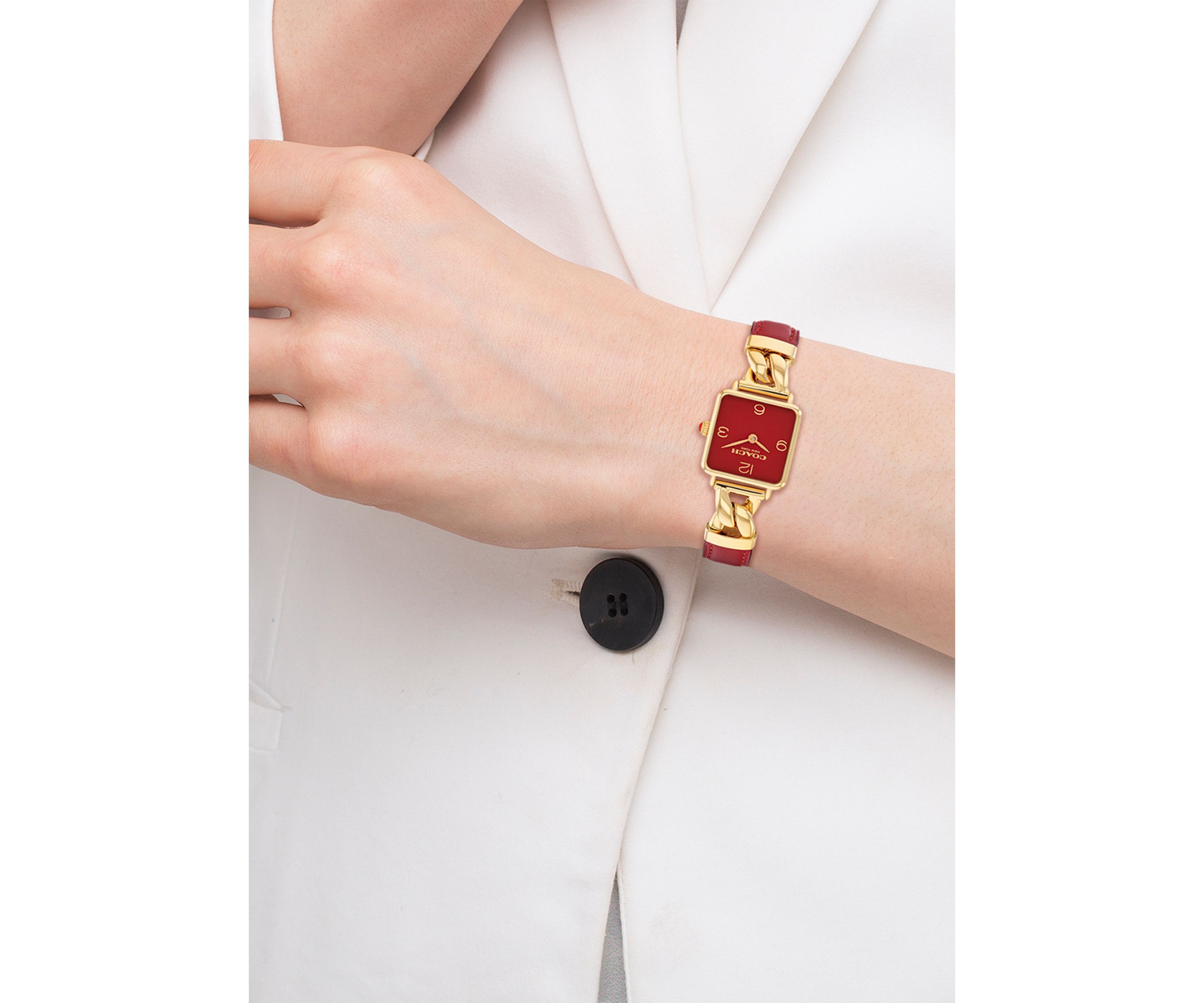 Cass Leather Strap Watch