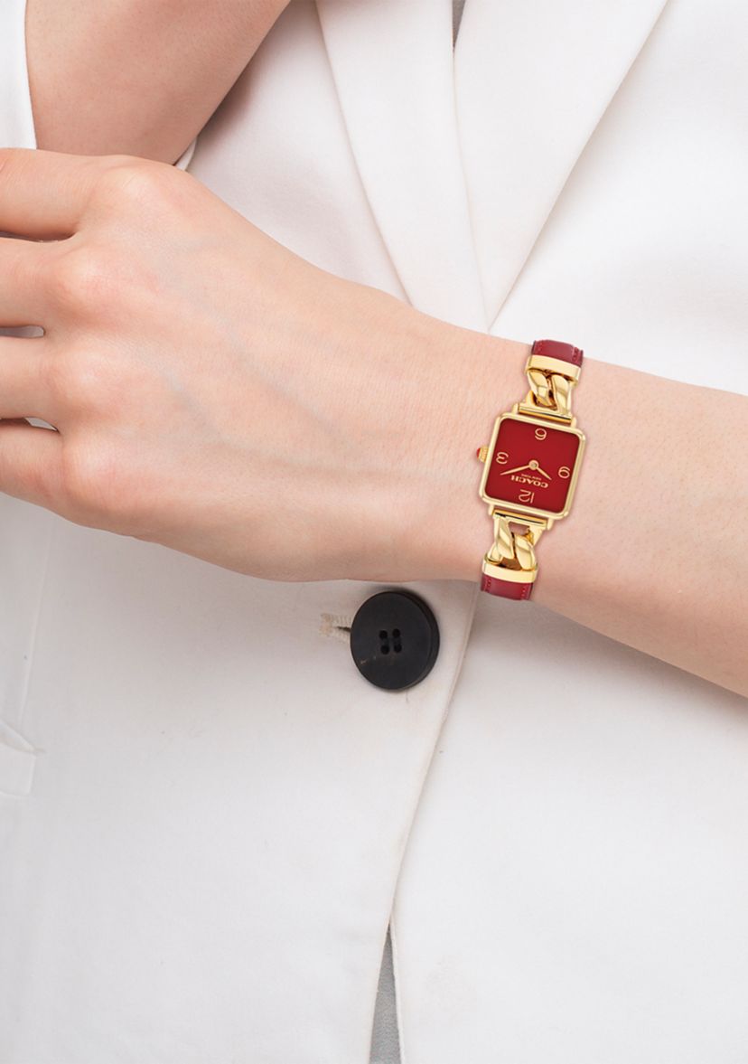 Cass Leather Strap Watch