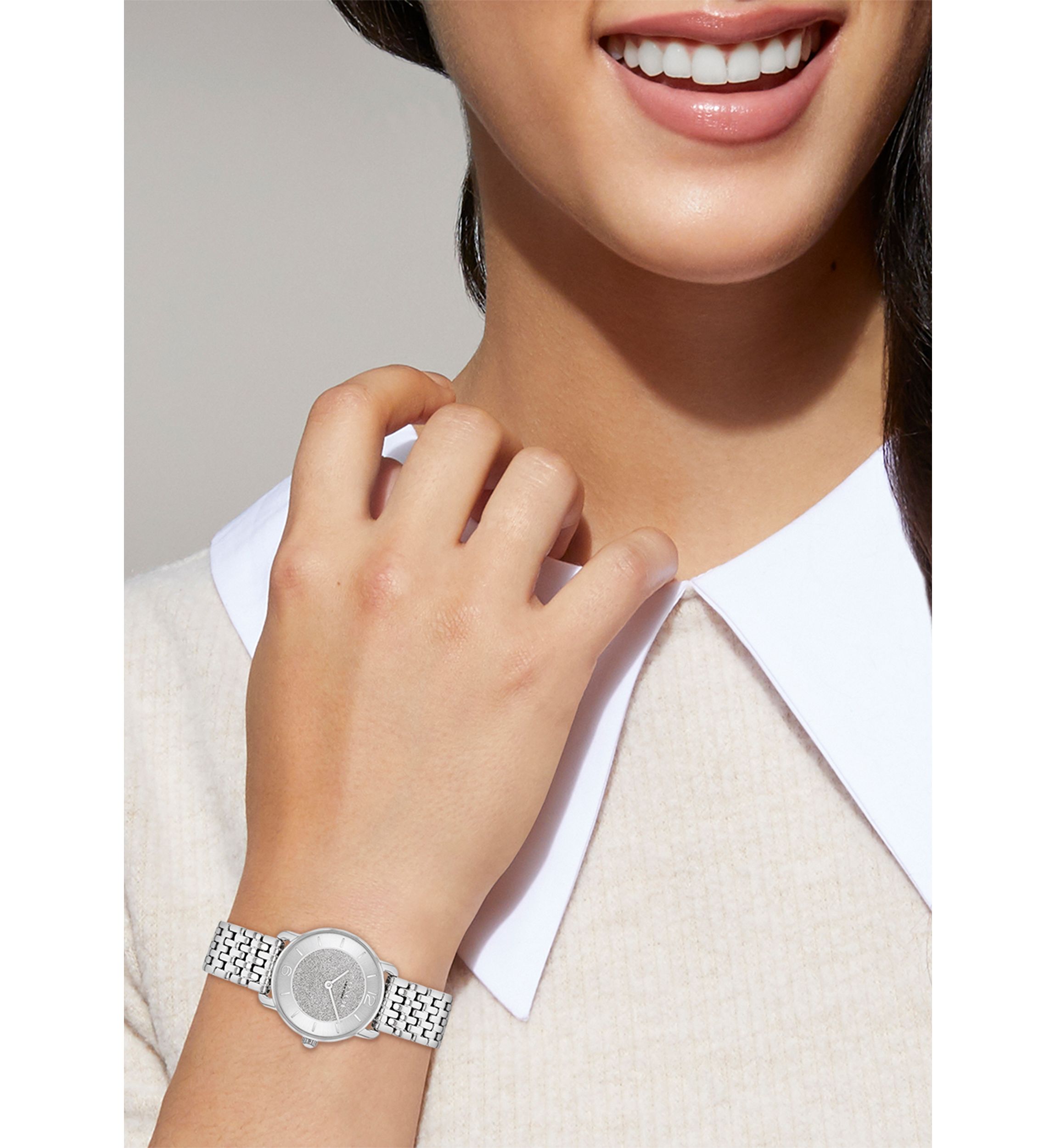 Elliot Stainless Steel Glitter Dial Bracelet Watch