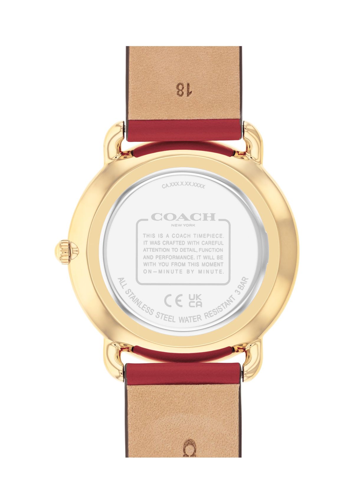 Elliot Red Leather Strap Watch