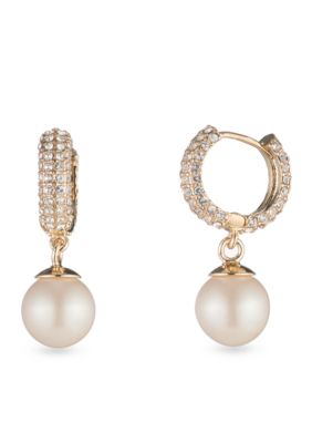 hoop majestic pierced pearl earrings belk
