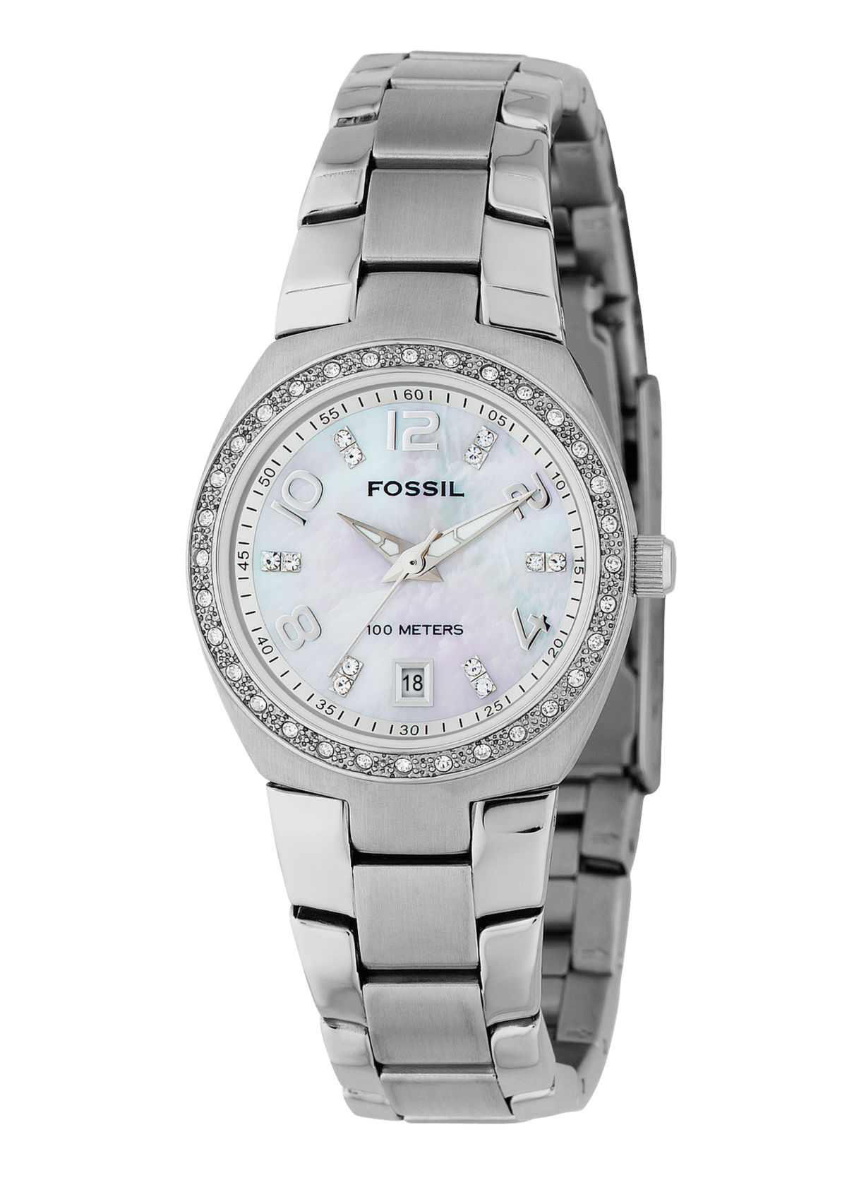 Womens White Glitz Watch