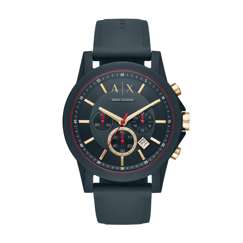 Chronograph Blue Silicone Watch