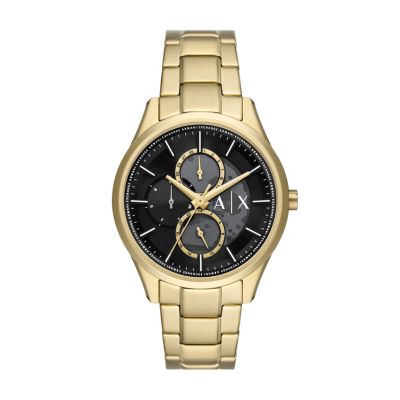 Armani Exchange AX Men's Multifunction Gold-Tone Stainless Steel Watch -  0723763319232