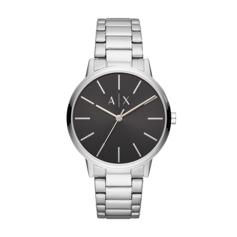 Three-Hand Stainless Steel Watch