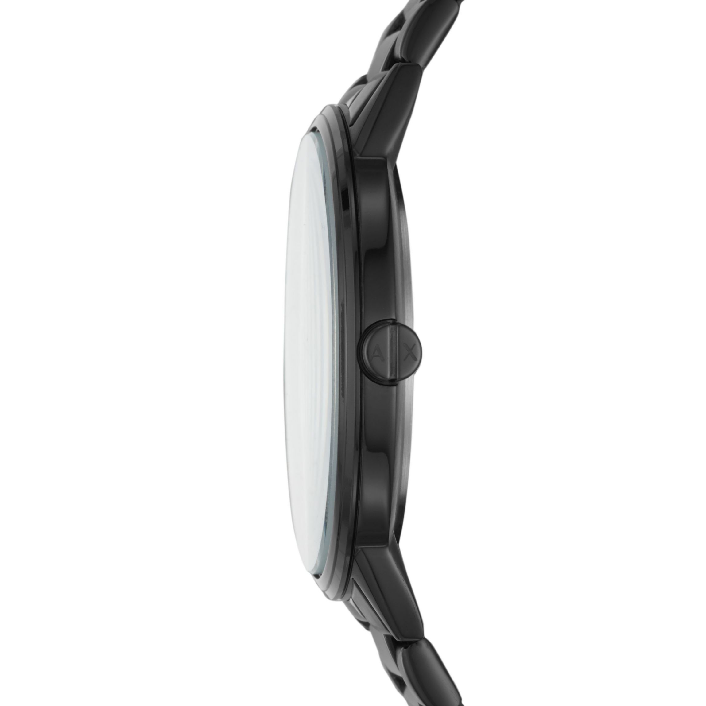 Three-Hand Black Stainless Steel Watch