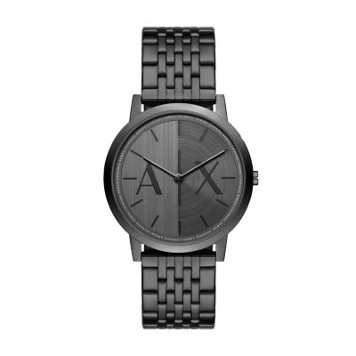 Armani Exchange AX Men's Two-Hand Black Stainless Steel Watch -  5801117AX2872