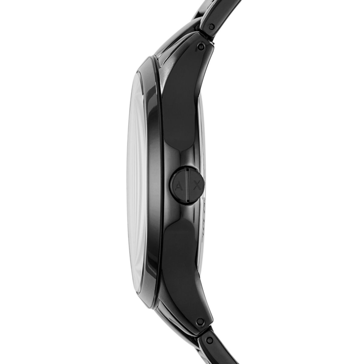 Three-Hand Date Black Stainless Steel Watch and Bracelet Gift Set