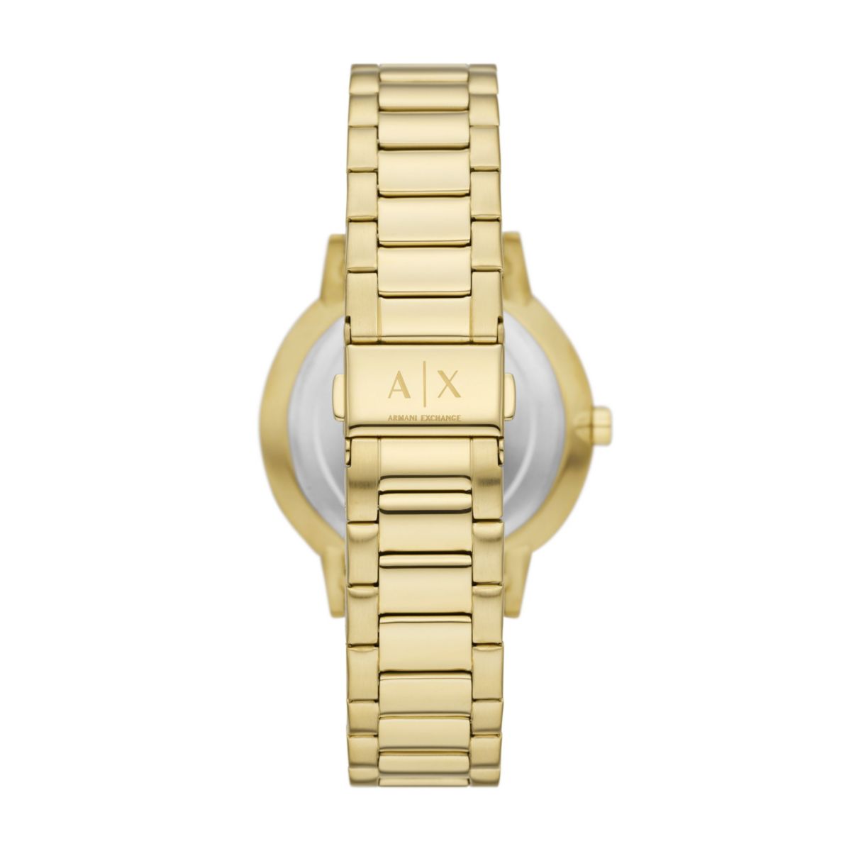 Three-Hand Gold-Tone Stainless Steel Watch and Gold-Tone Stainless Steel Bracelet Set