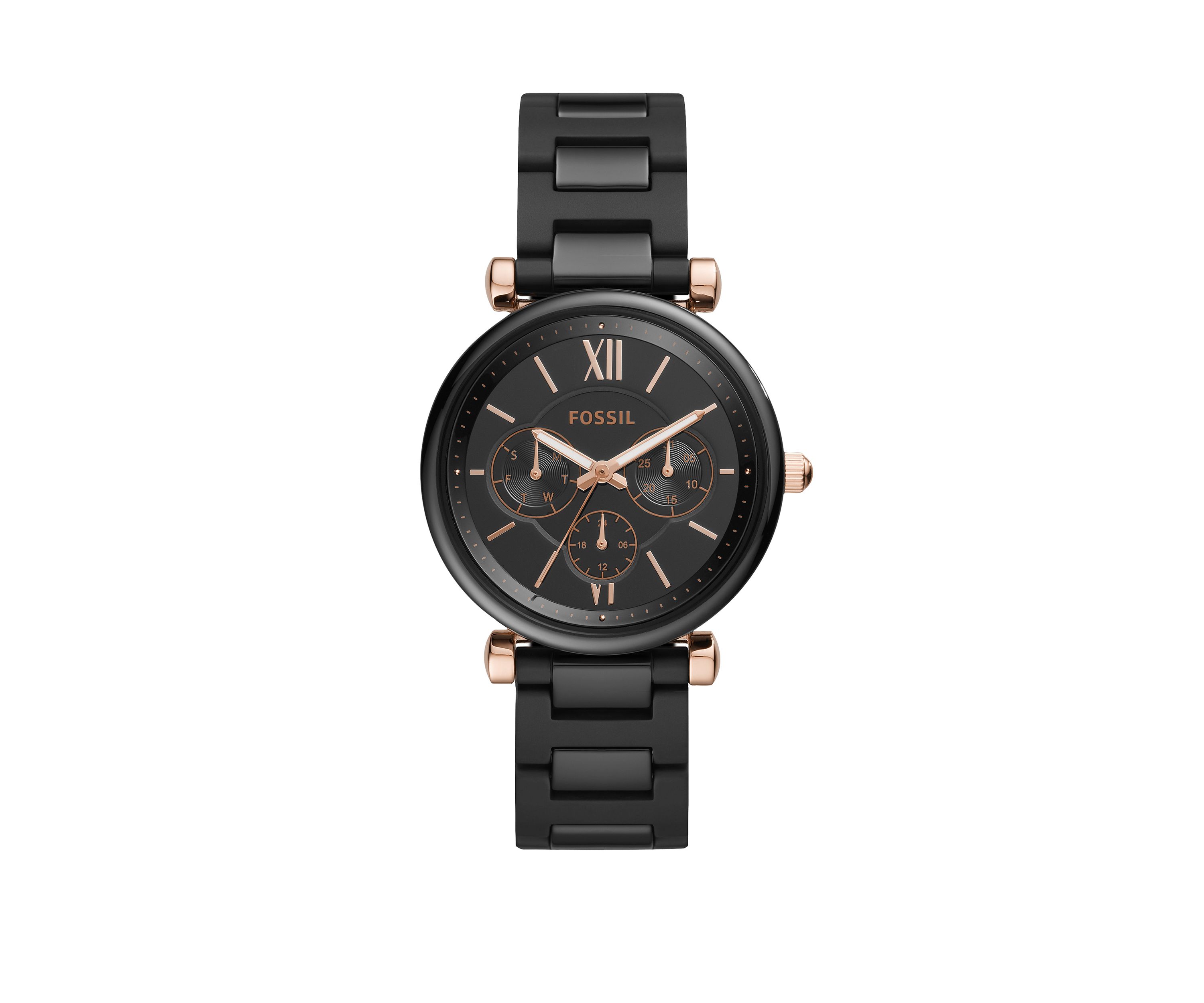 Womens Carlie Black Ceramic Watch