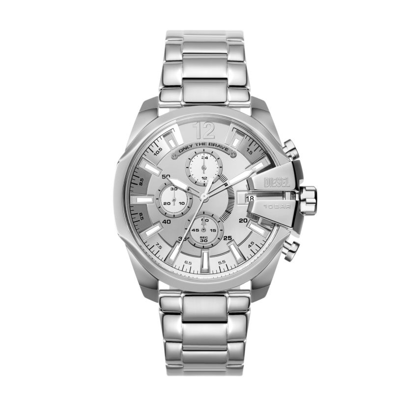 Diesel Mens Baby Chief Chronograph Stainless Steel Watch