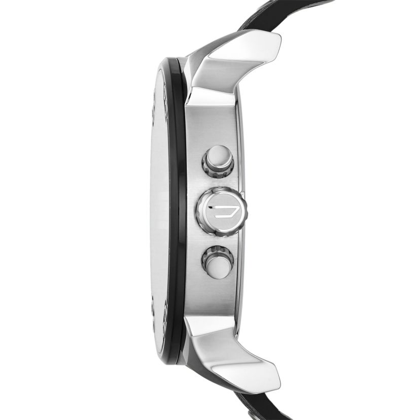 Diesel Mens Mr. Daddy 2.0 Multifunction Black Leather Watch