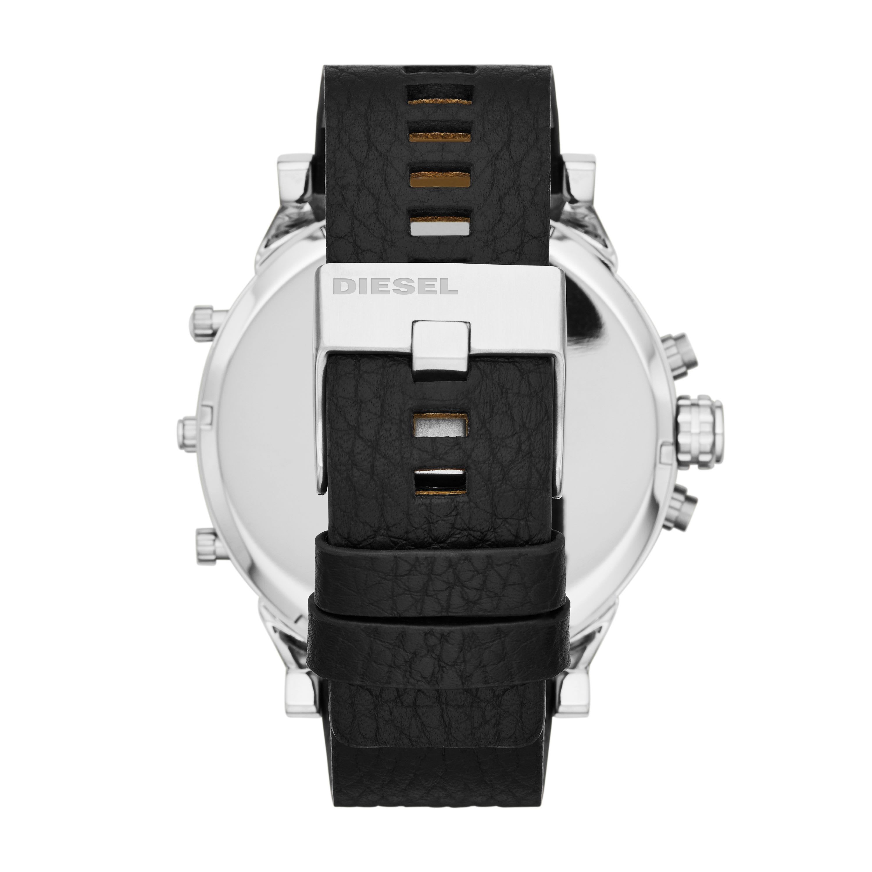 Diesel Mens Mr. Daddy 2.0 Multifunction Black Leather Watch