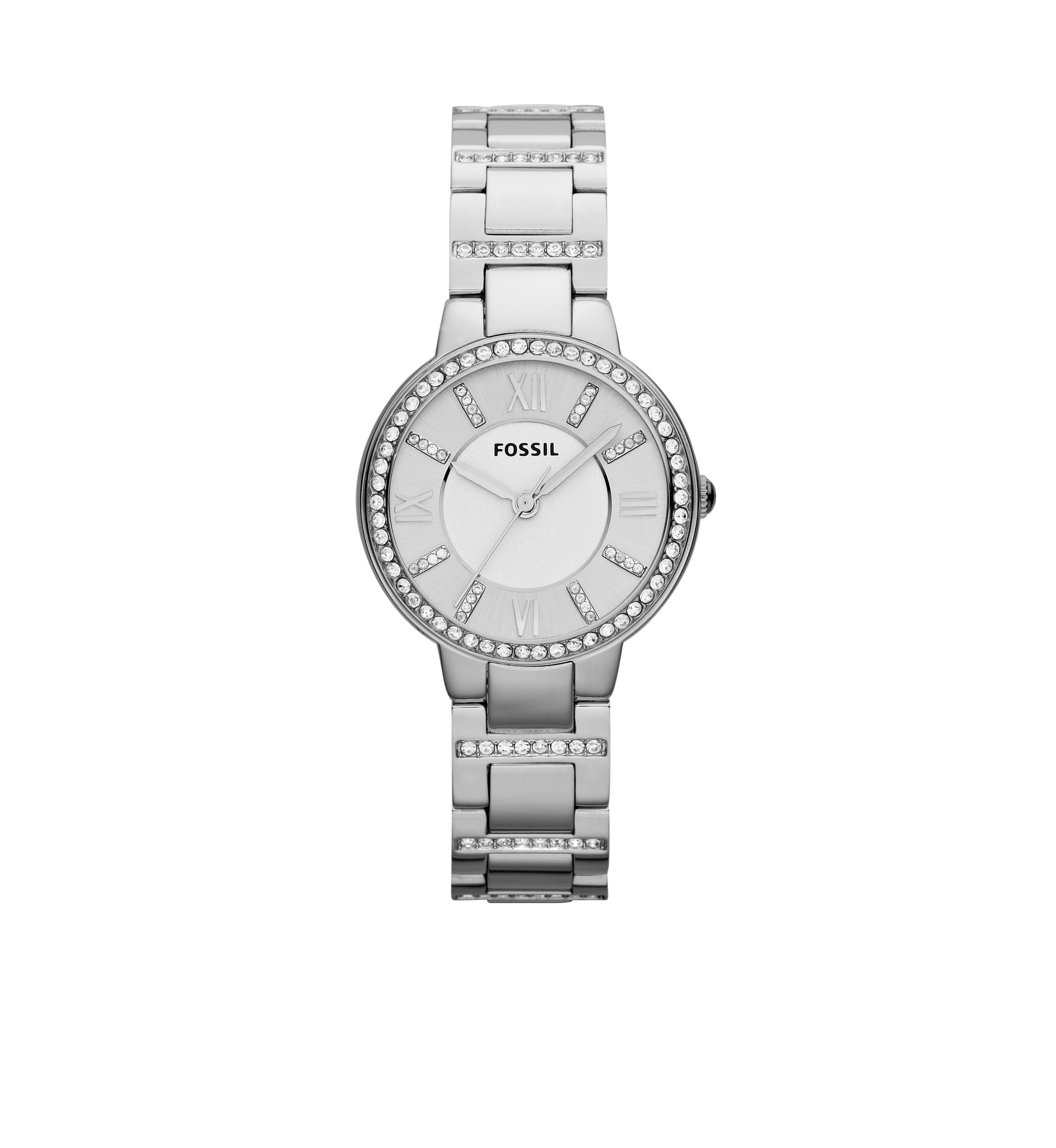 Womens Stainless Steel Virginia Three Hand Glitz Watch
