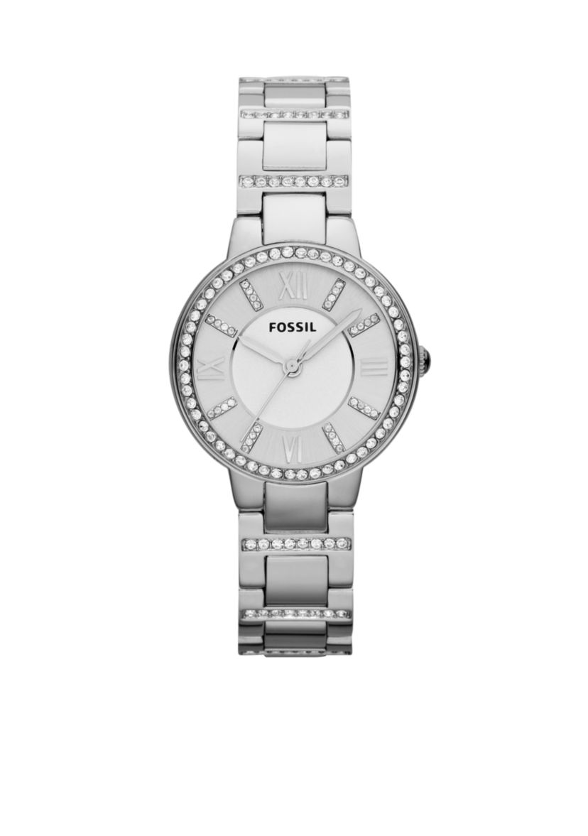 Womens Stainless Steel Virginia Three Hand Glitz Watch