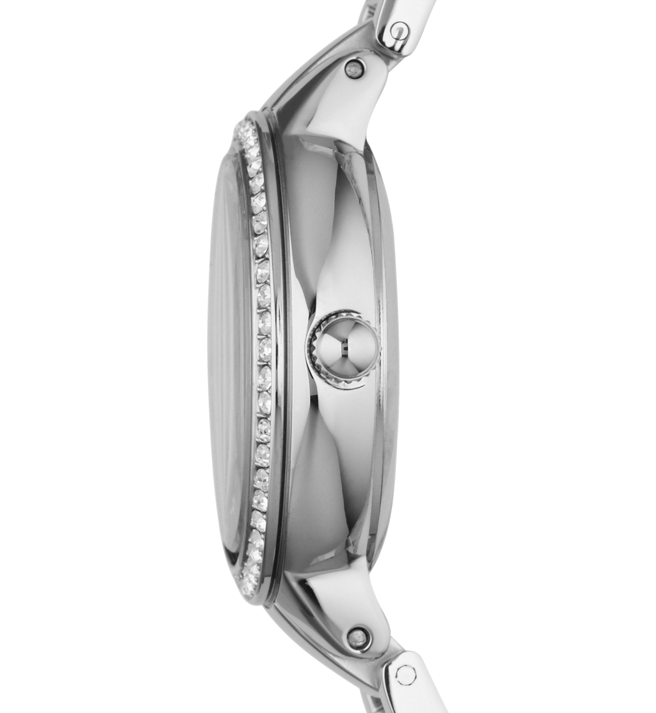 Womens Stainless Steel Virginia Three Hand Glitz Watch