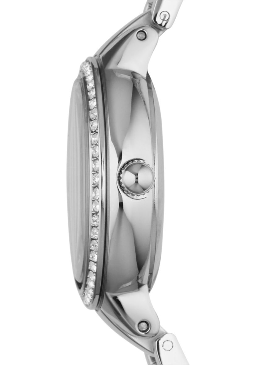 Womens Stainless Steel Virginia Three Hand Glitz Watch