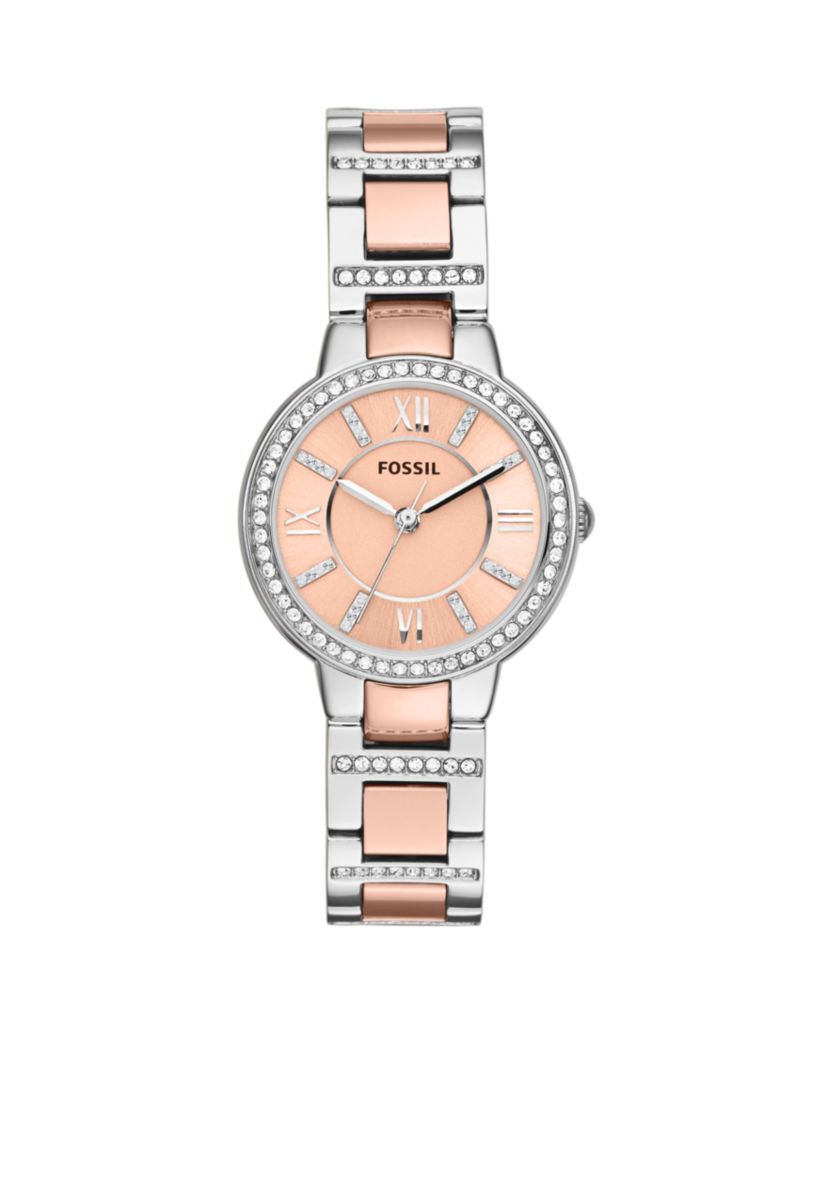 Womens Two-Tone Stainless Steel Three-Hand Glitz Virginia Watch