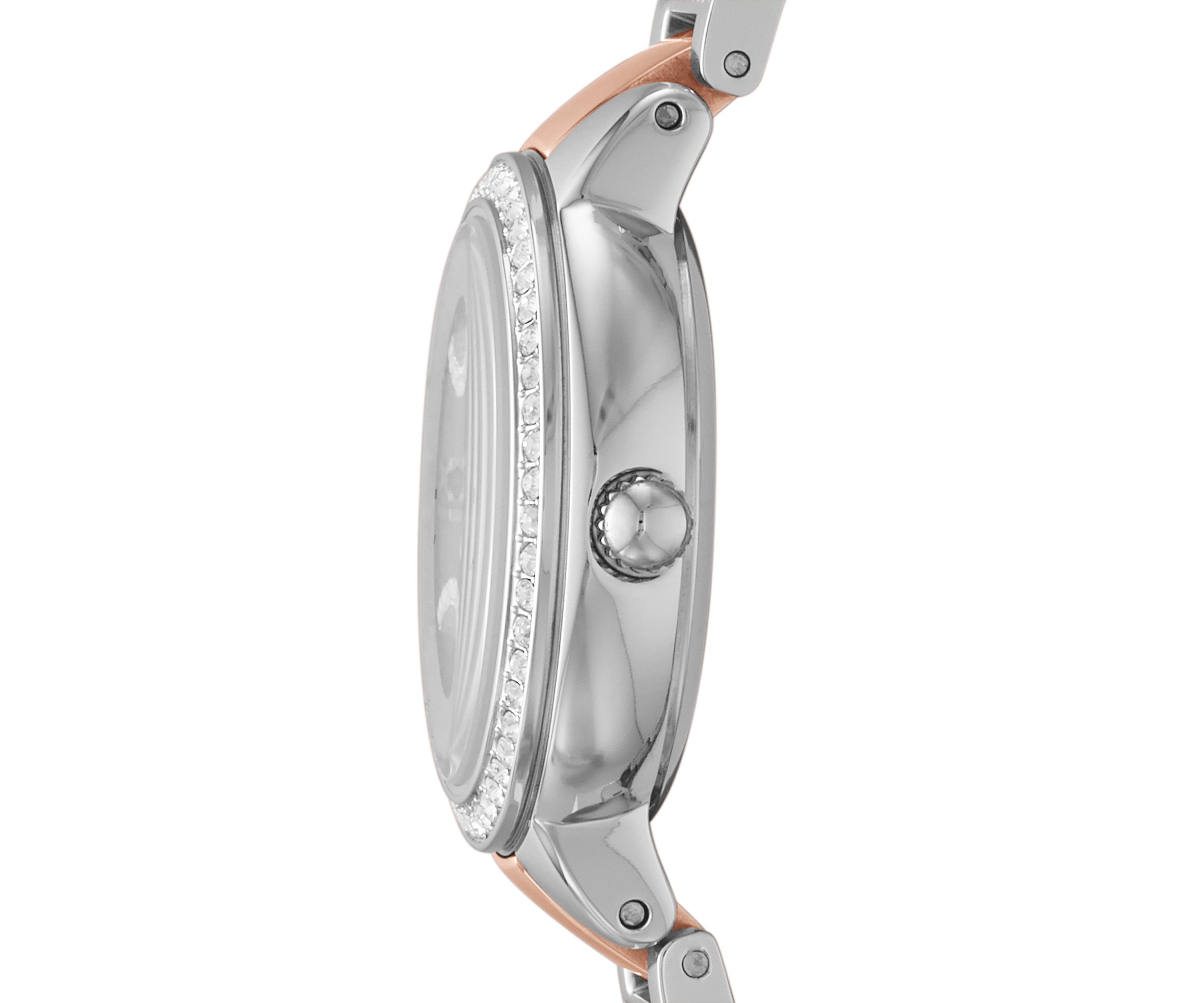 Womens Two-Tone Stainless Steel Three-Hand Glitz Virginia Watch