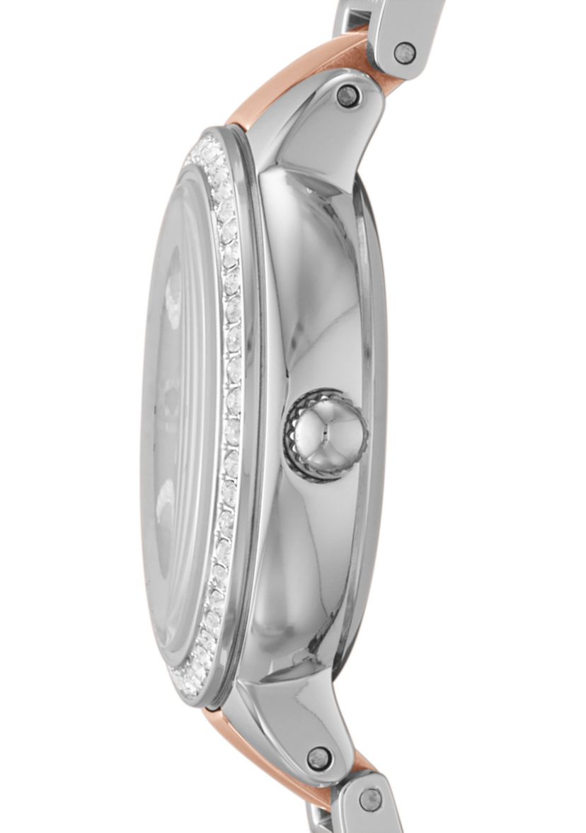 Womens Two-Tone Stainless Steel Three-Hand Glitz Virginia Watch