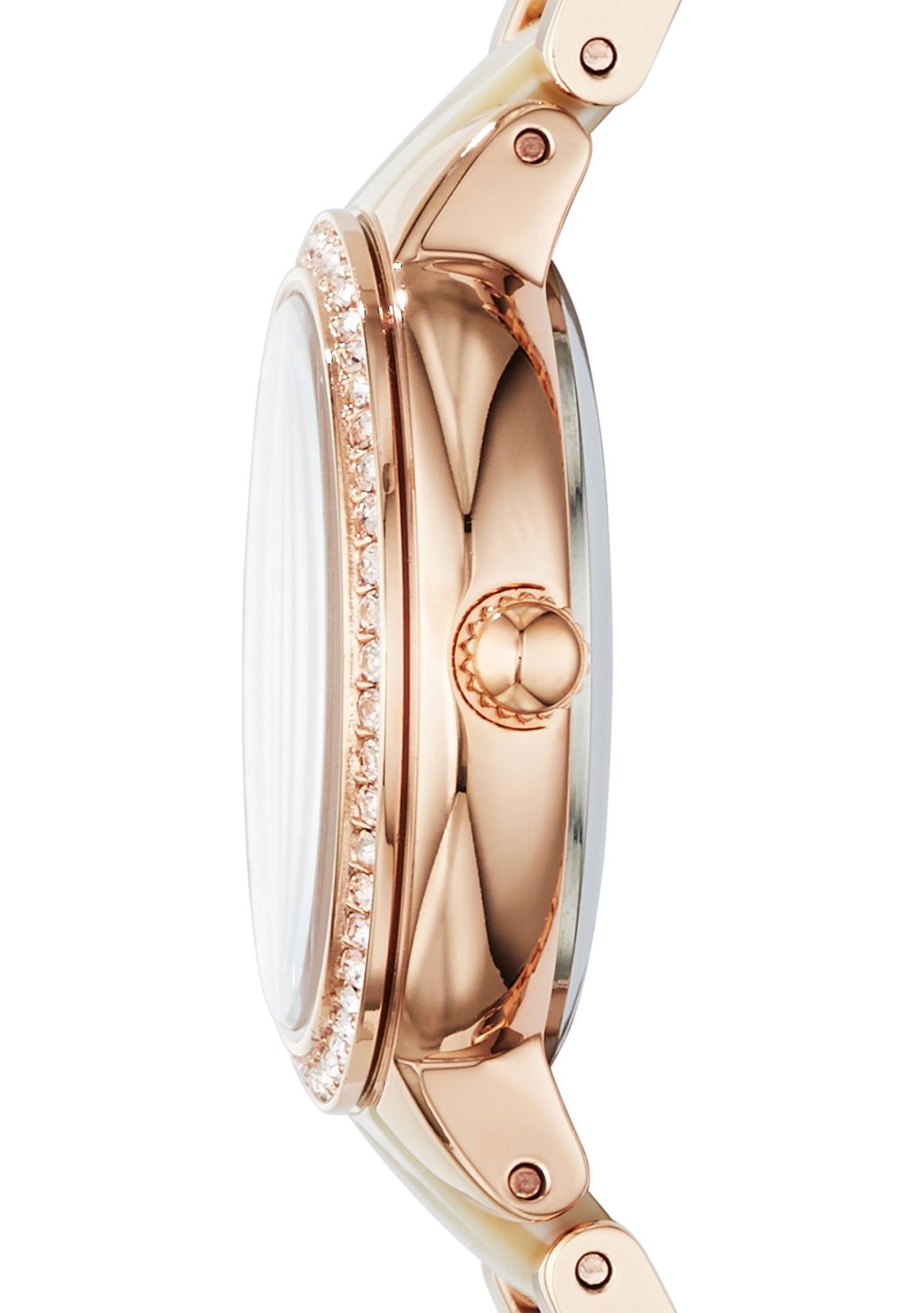 Womens Stainless Steel Virginia Three Hand Glitz Watch