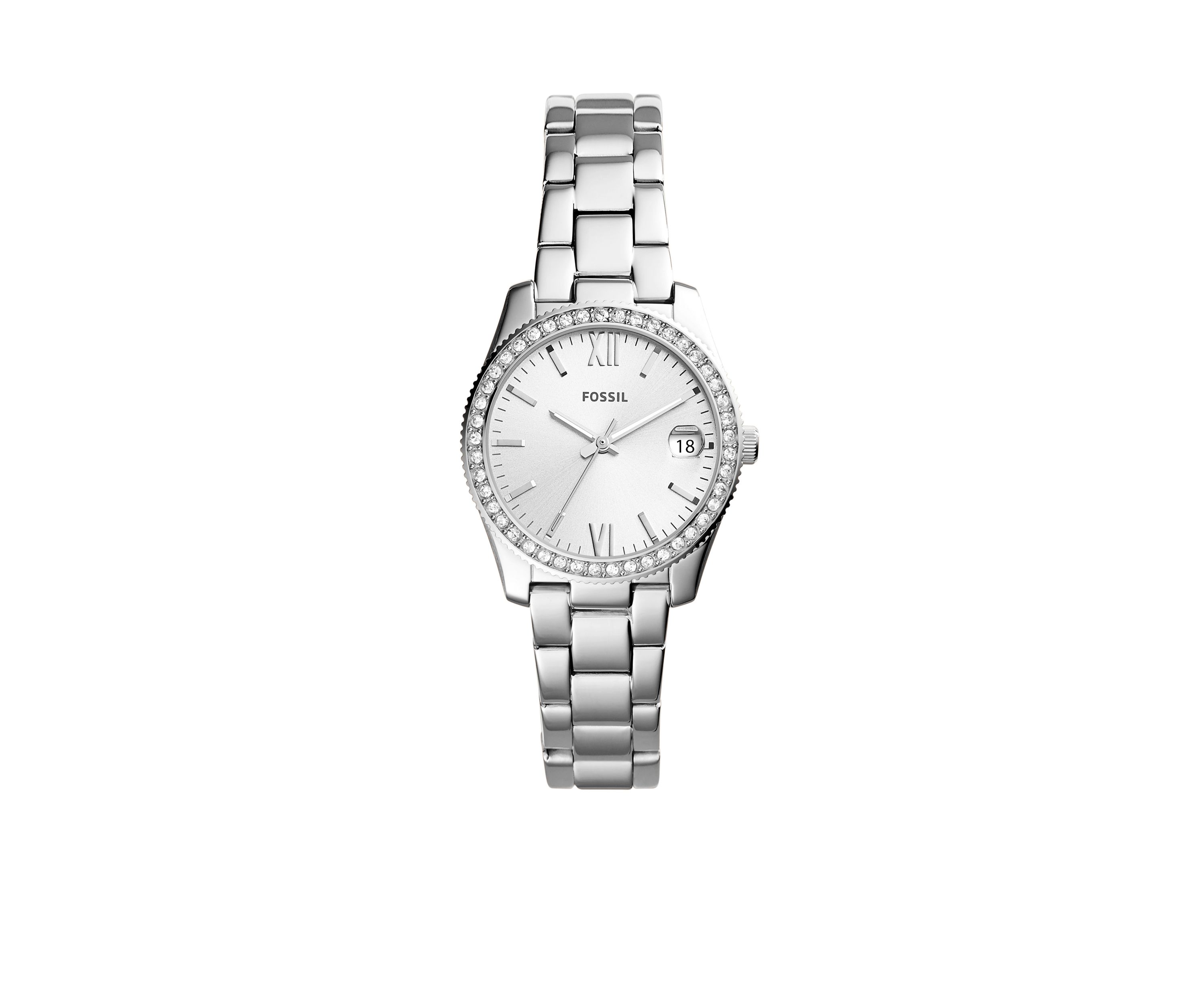 Stainless Steel Scarlette Three-Hand Date Watch