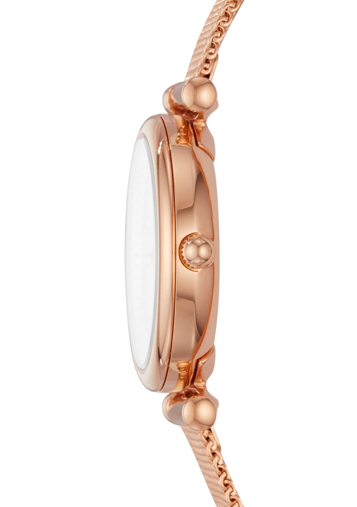 Carlie Rose Gold-Tone Stainless Steel Three-Hand Bracelet Watch