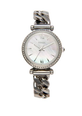 Fossil Mini Carlie Gold Tone Link Watch