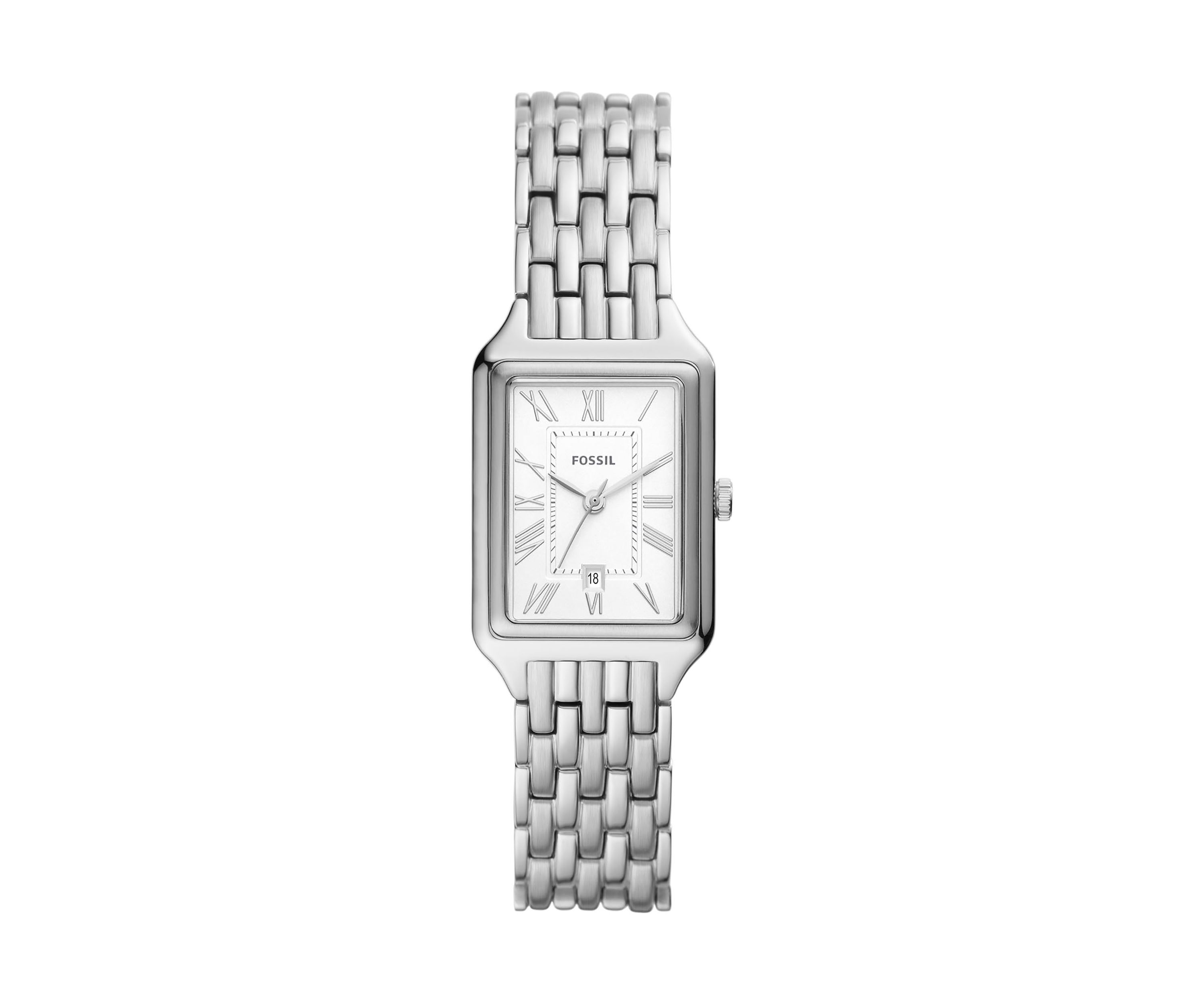 Raquel Three-Hand Date Stainless Steel Watch