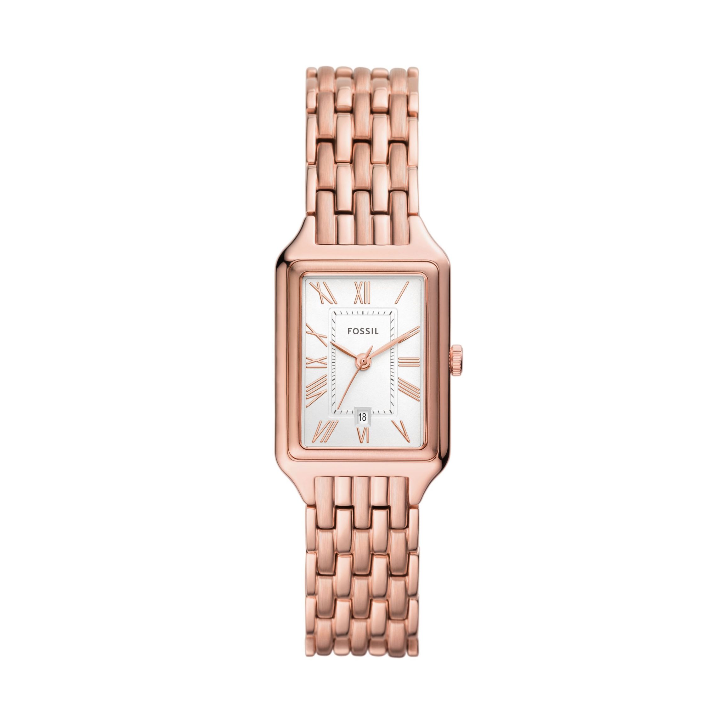 Raquel Three-Hand Date Rose Gold-Tone Stainless Steel Watch