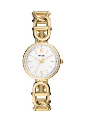 Fossil Women's Three Hand Gold Tone Stainless Steel Watch