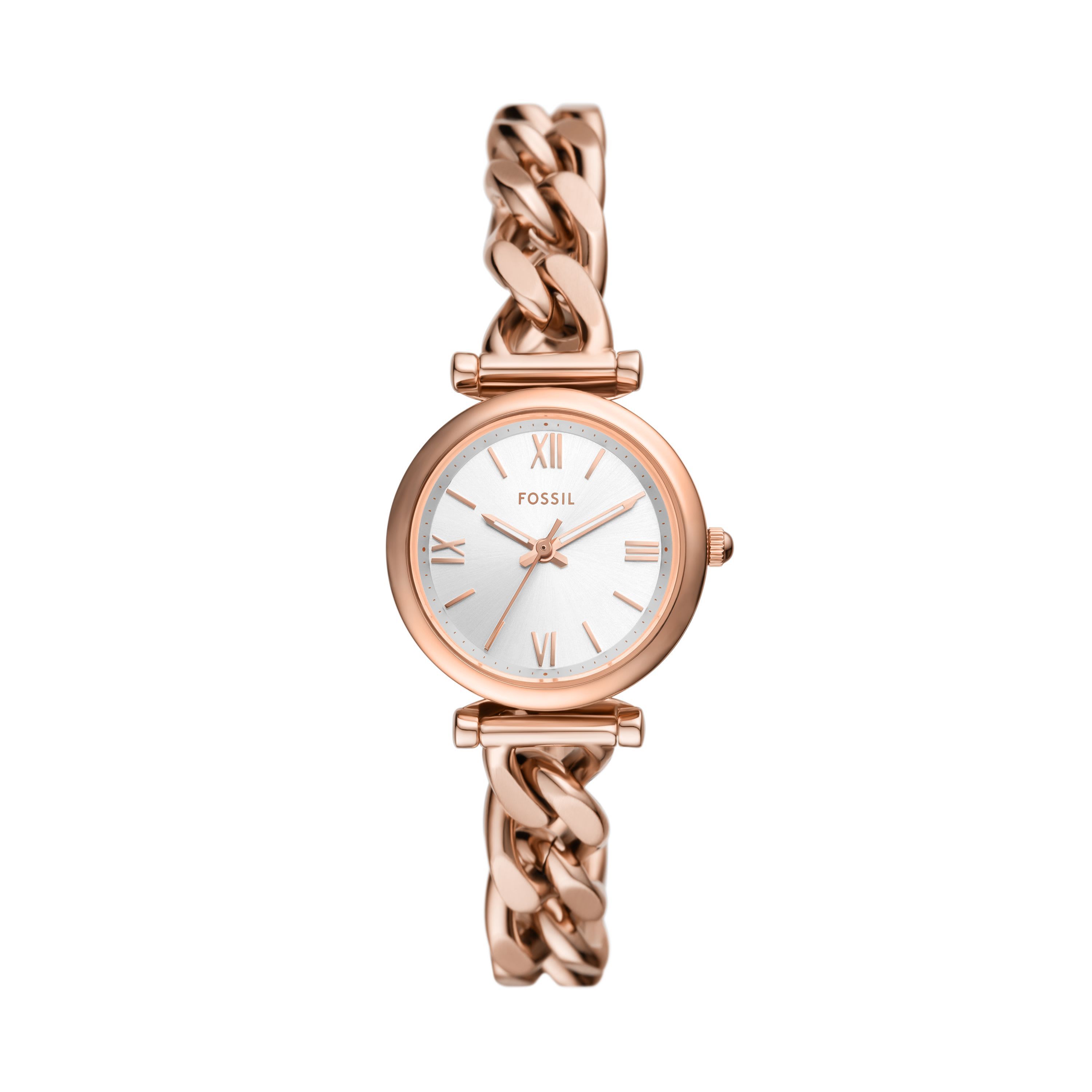 Fossil® Carlie Three-Hand Rose Gold-Tone Stainless Steel Watch Belk