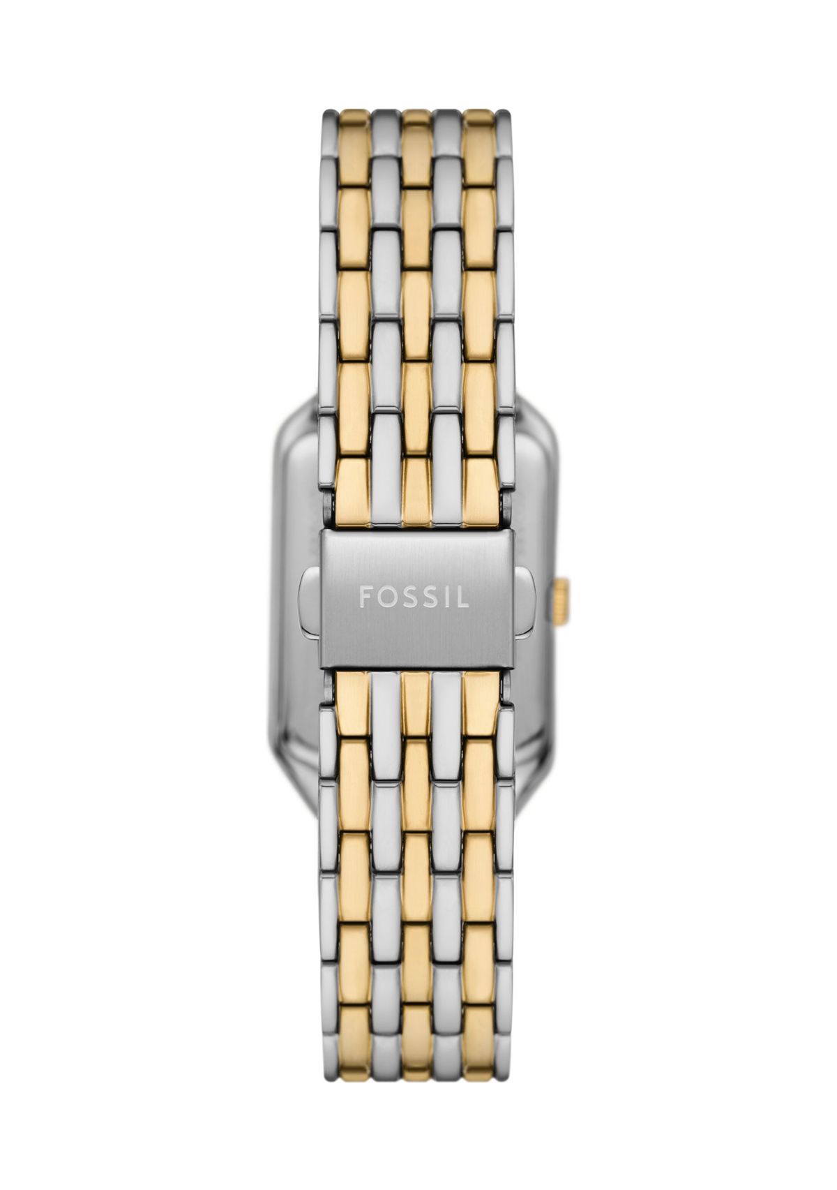Two Tone Rectangle Face Watch