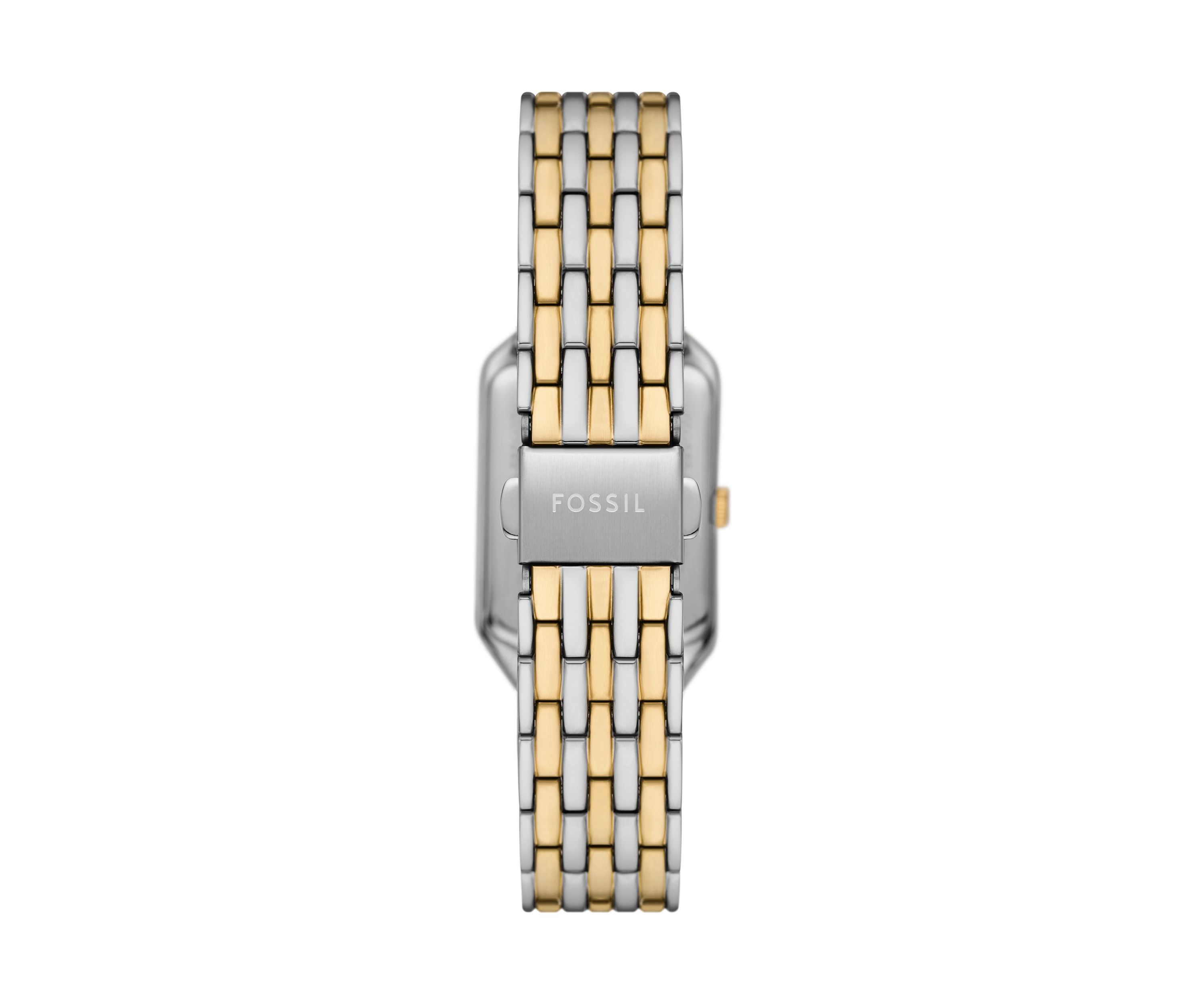 Two Tone Rectangle Face Watch