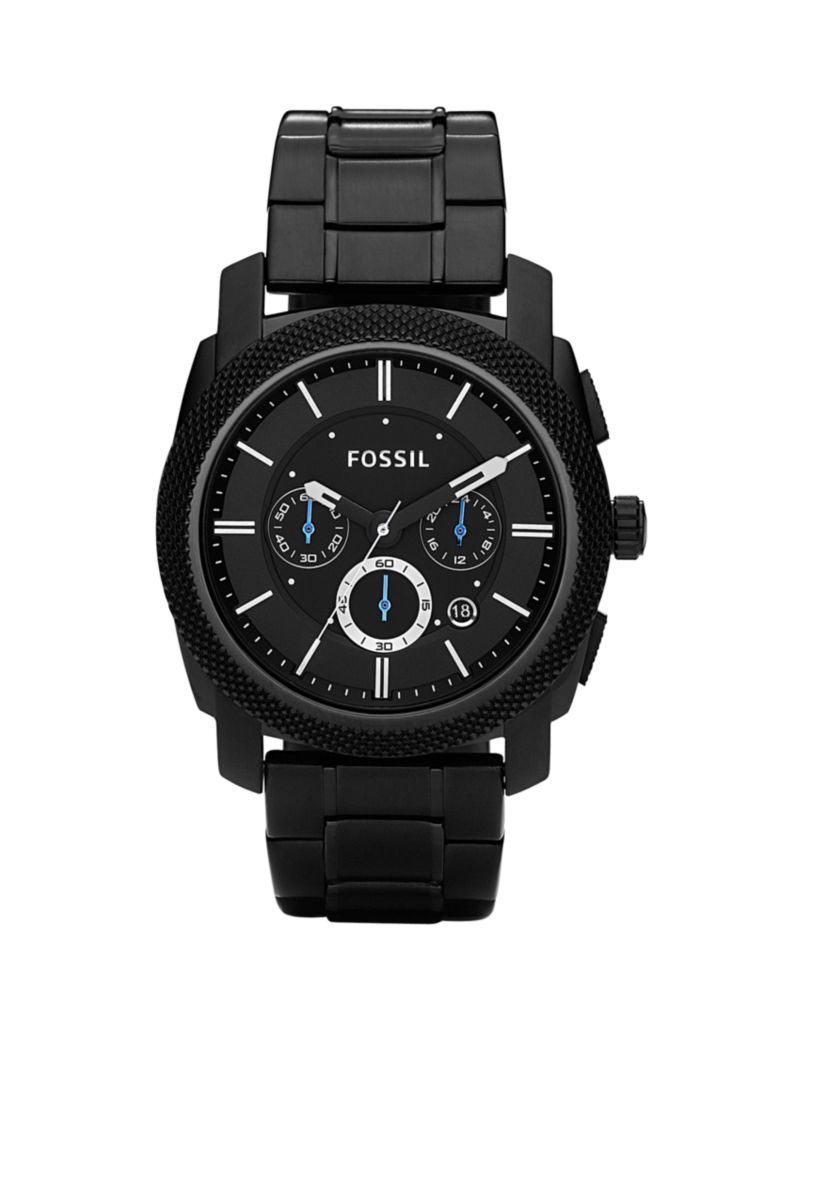Mens Black IP Bracelet The Machine Watch