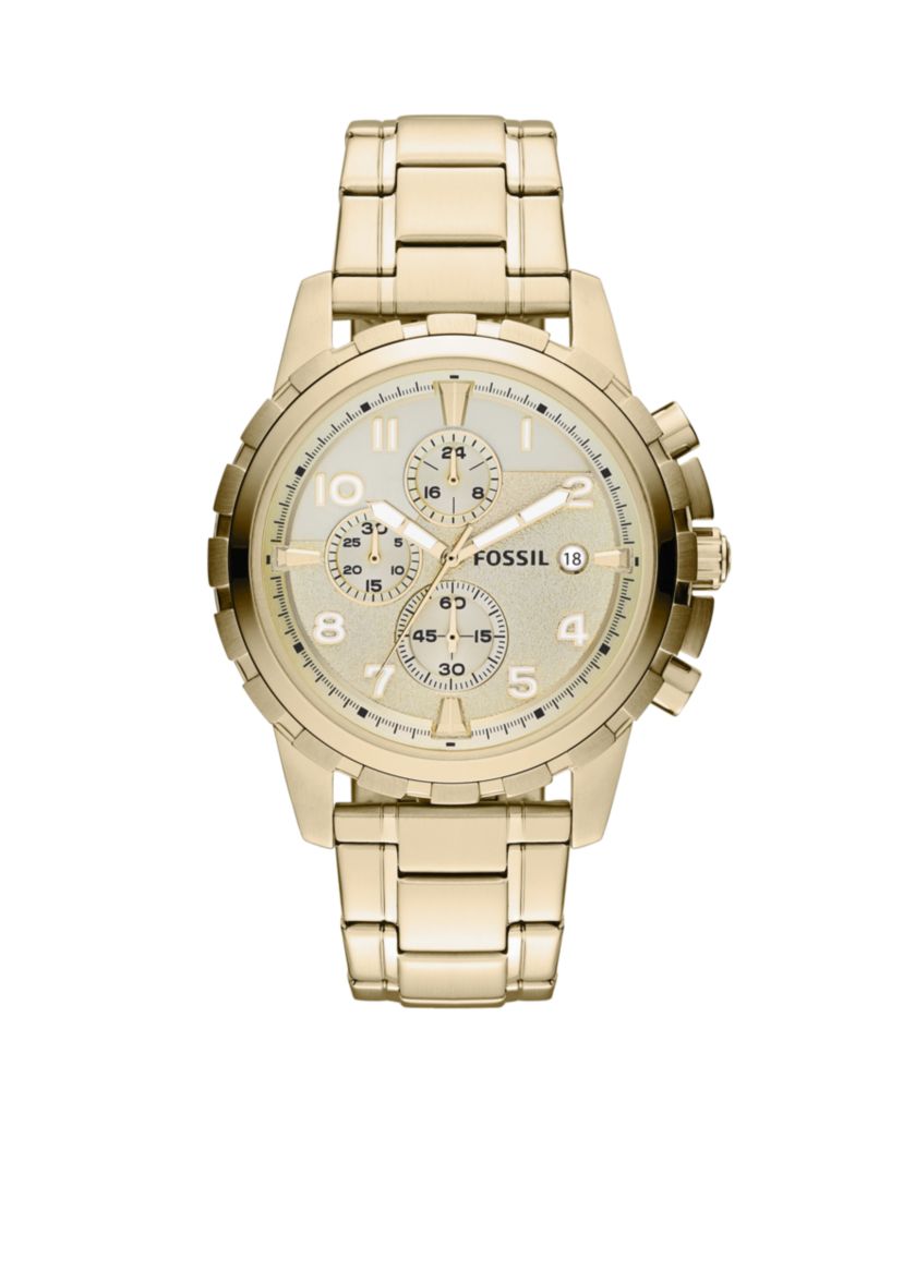 Fossil® Men's Gold Tone Chronograph Dean Watch | Belk
