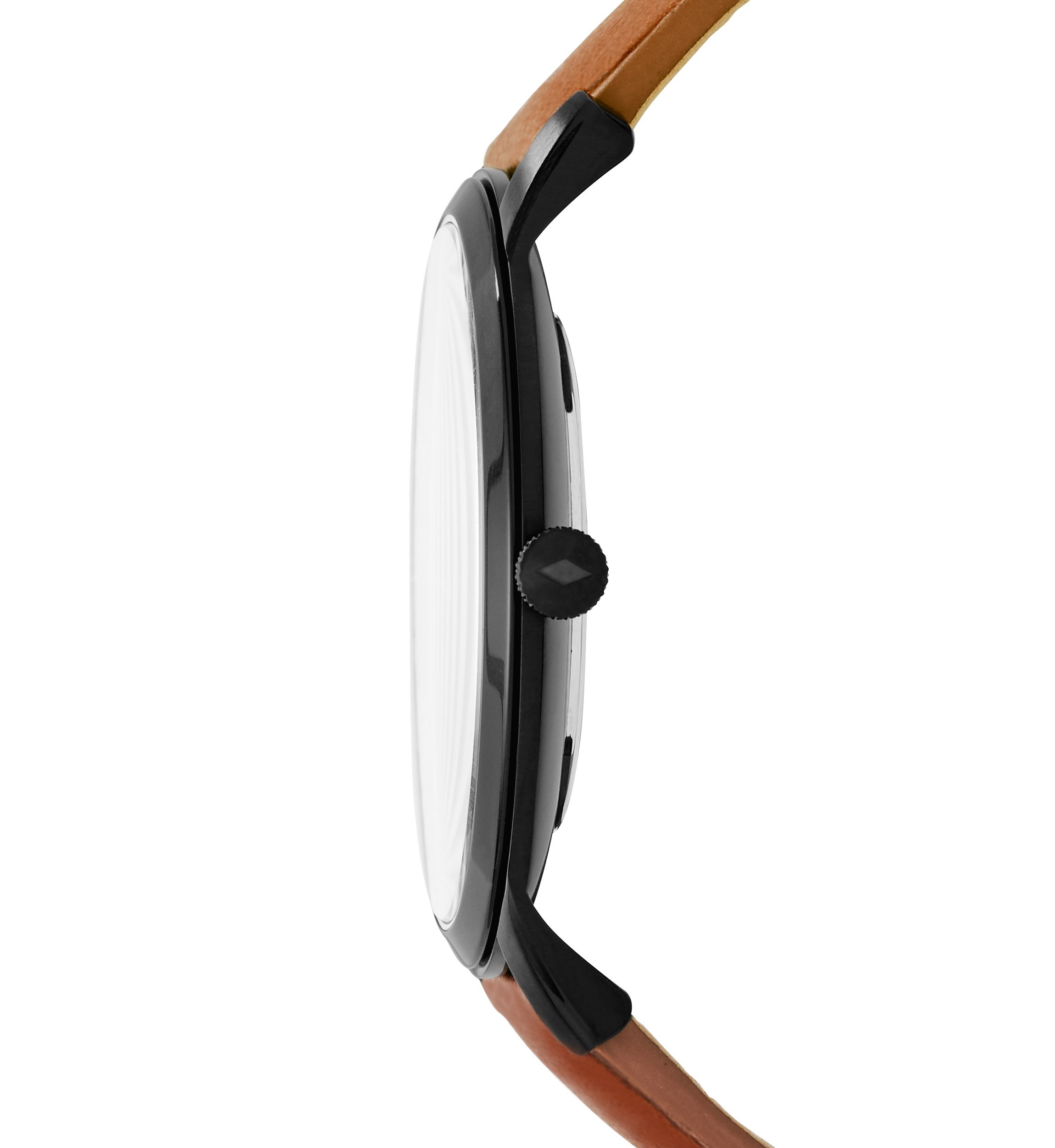 The Minimalist Slim Three-Hand Light Brown Leather Watch