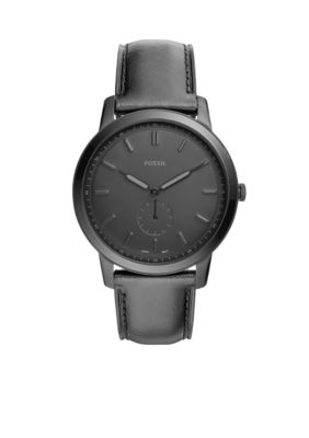 Fossil Men's Stainless Steel The Minimalist Two-Hand Leather Strap Watch