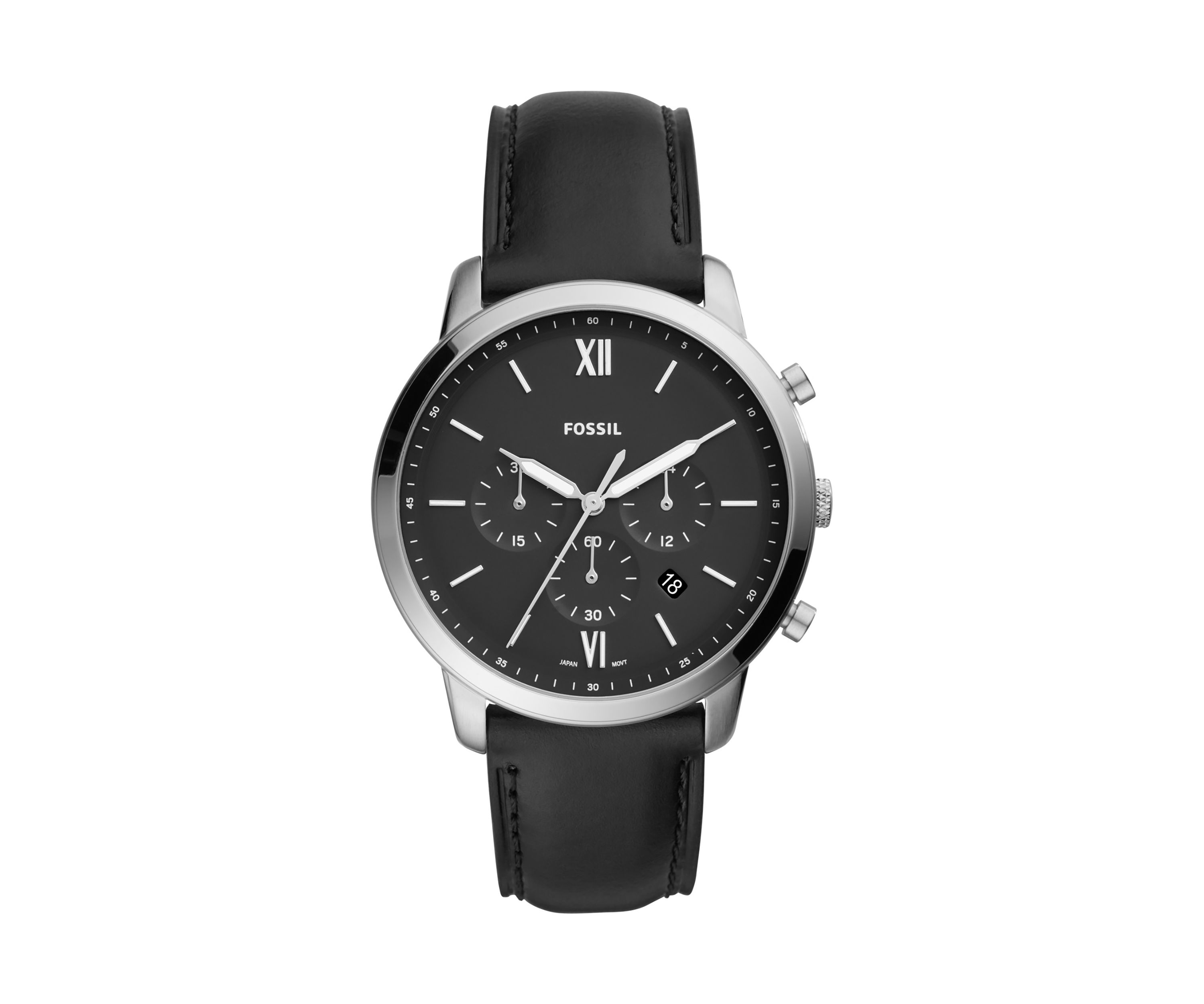 Sterling Silver Leather Watch