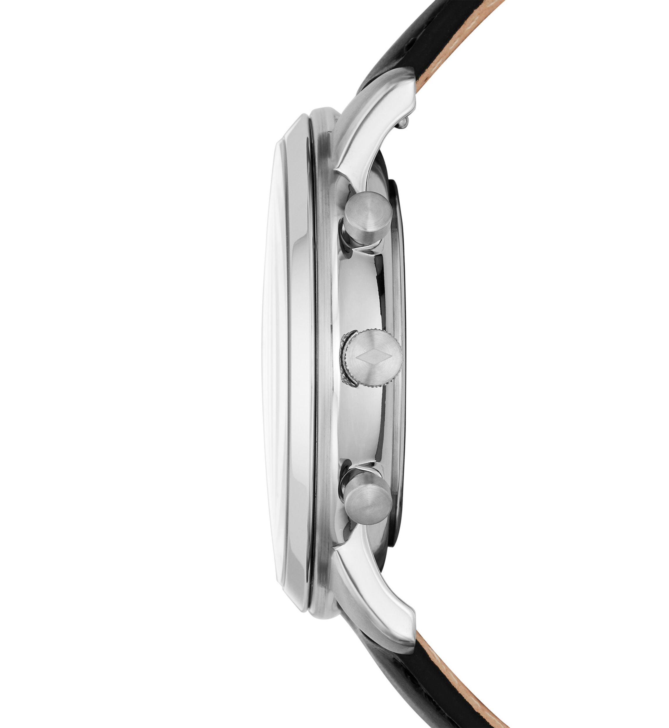 Sterling Silver Leather Watch